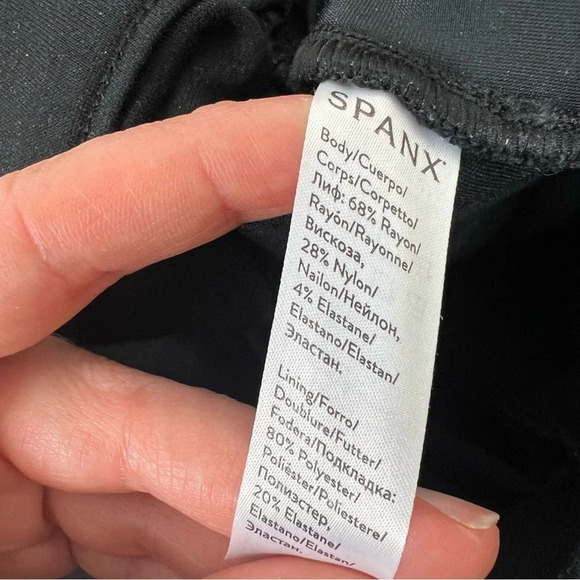 Spanx Jean-ish Twill Jegging Legging in Solid Very Black Size M - Picture 6 of 8
